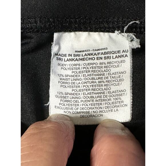 Nike Running Leggings Dri Fit Womens Medium Cropped Capri 19” Inseam Black - Picture 9 of 10